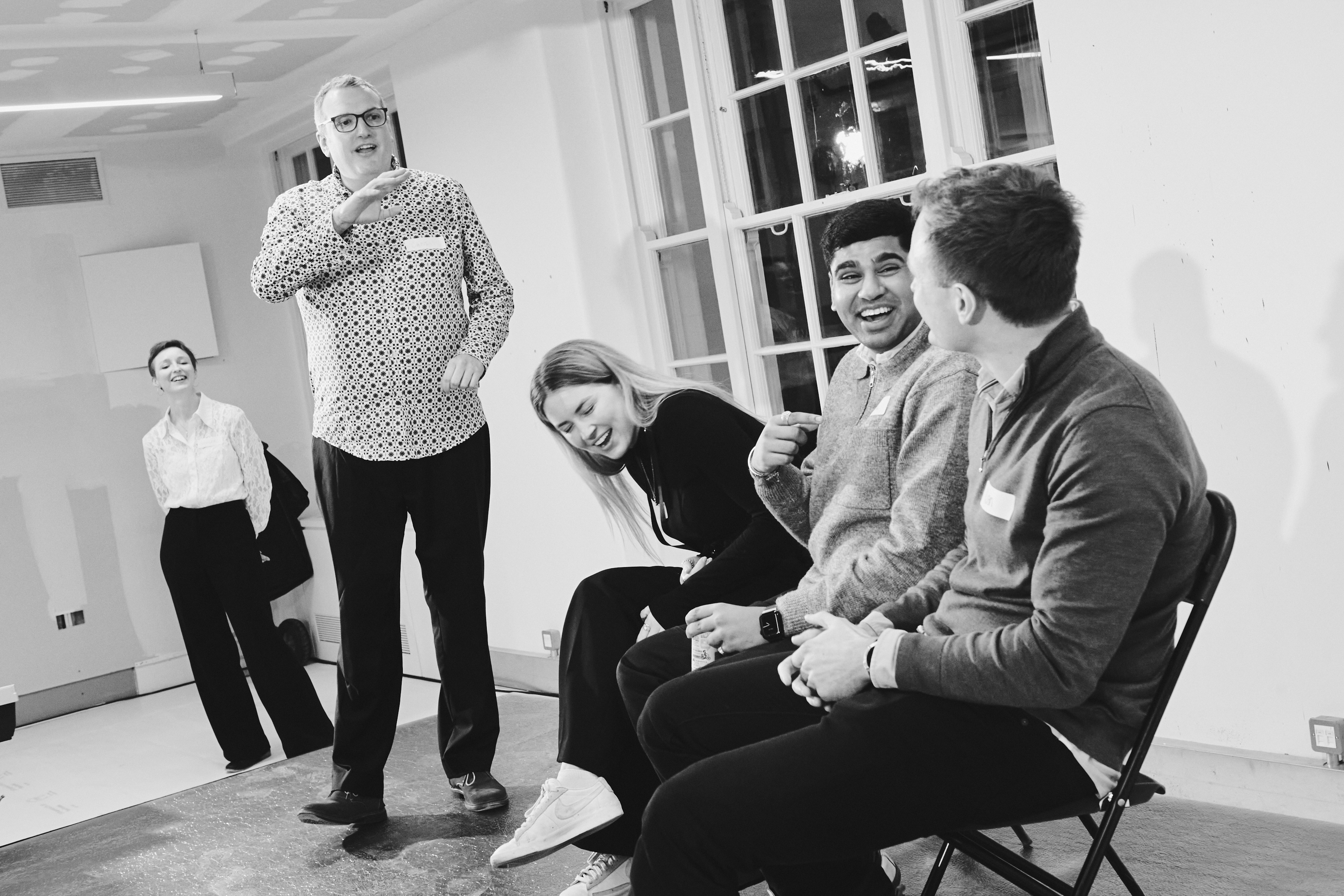 Chris Read facilitating an improv session